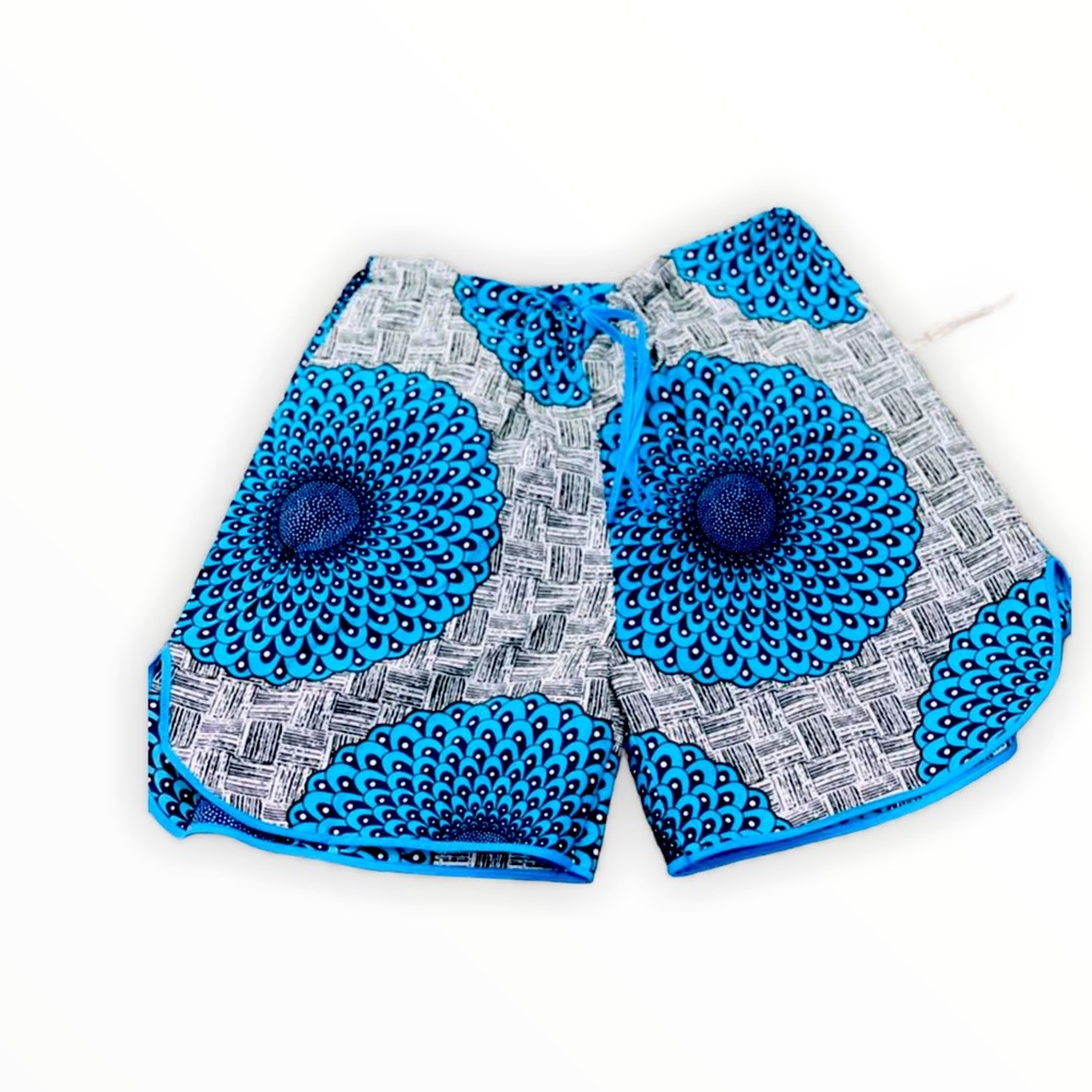 Beautiful Blue Nkechi Designs Landmark shorts